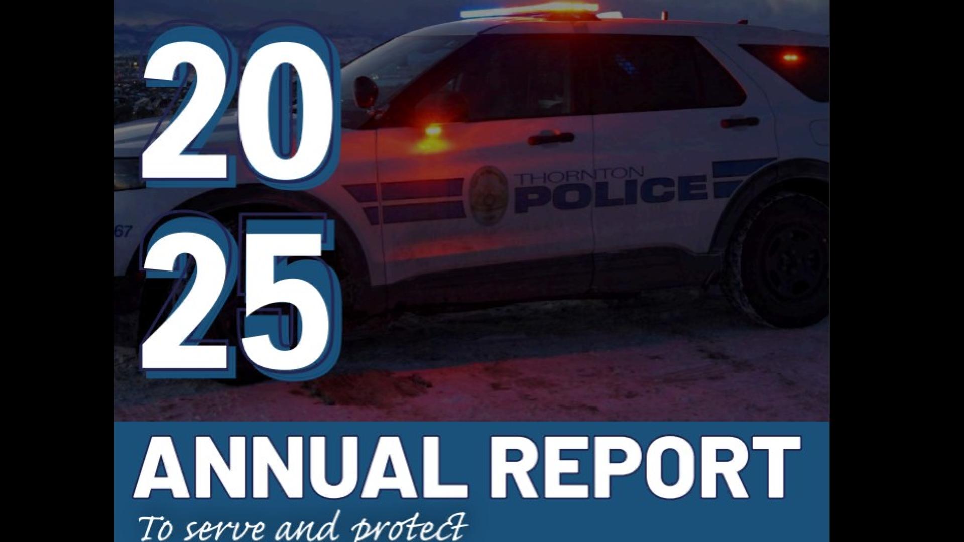 2025 annual report graphic with police car with lights on
